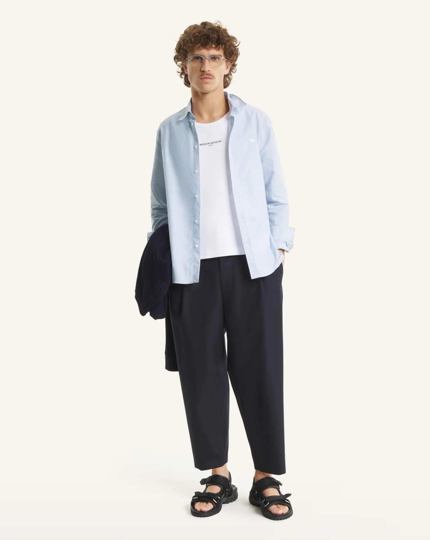 Camisa Maison Kitsune Profile Fox Striped - Image 5