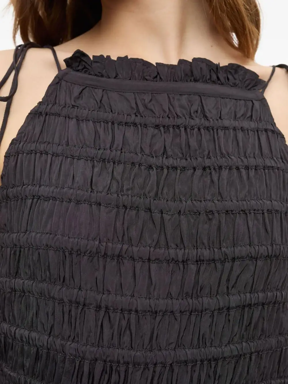 Vestido Ganni Viscose Habotai Maxi Smock - Image 8