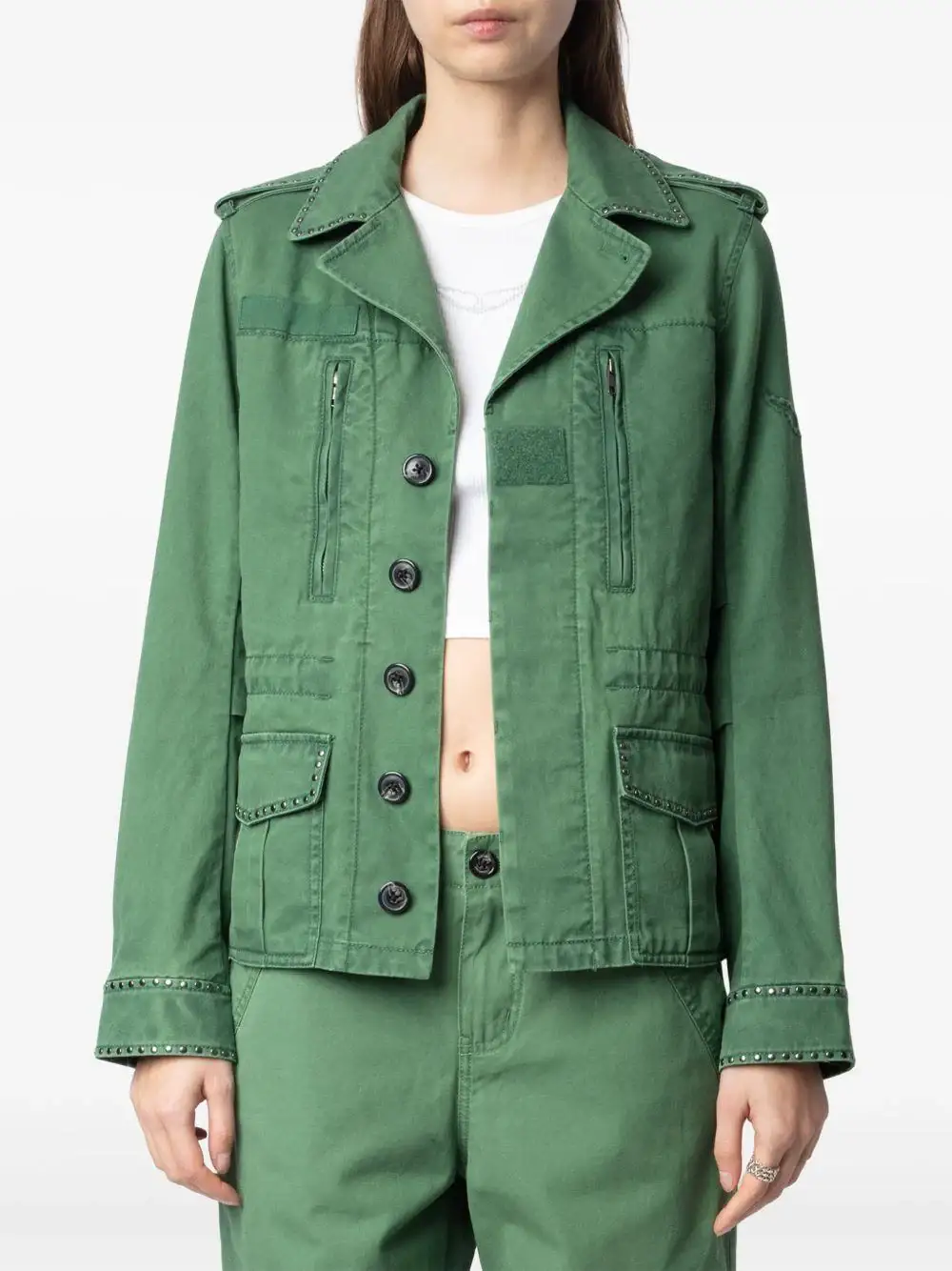 Chaqueta Zadig & Voltaire Klimi Cotton Lave Studs - Image 5
