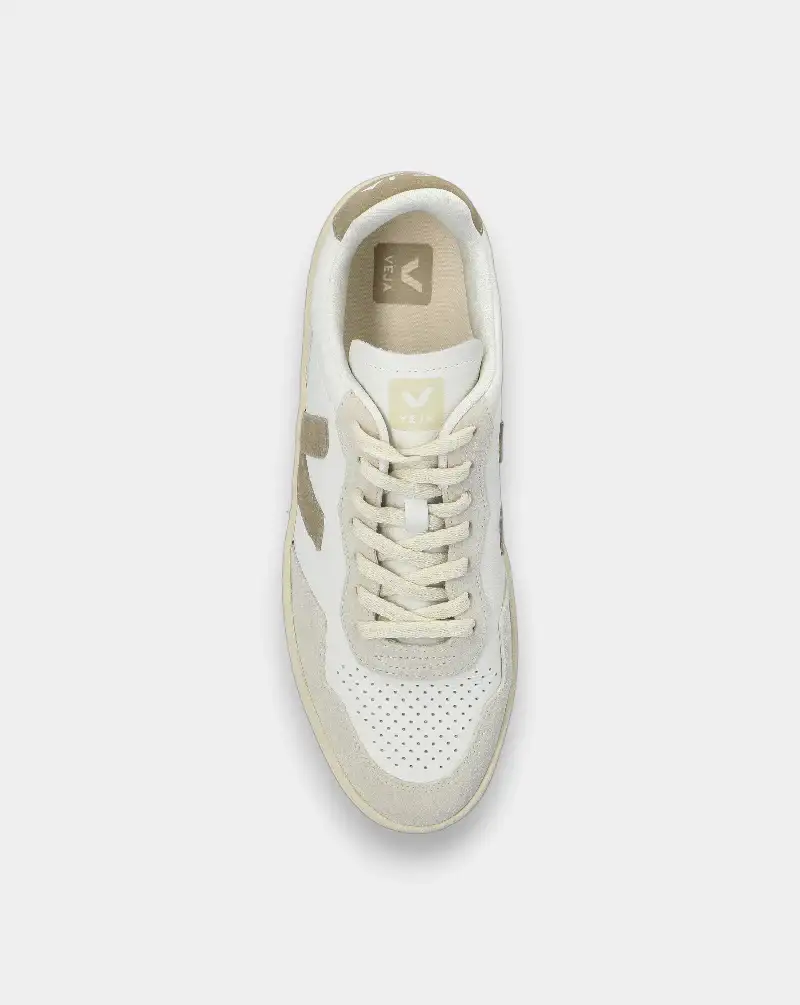 Zapatillas Veja V-90 O.T. Leather Extra White Taupe - Image 4